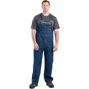 Berne Relaxed Fit Mens Size 40x30 Original Unlined Washed Denim Bib Overalls NWT